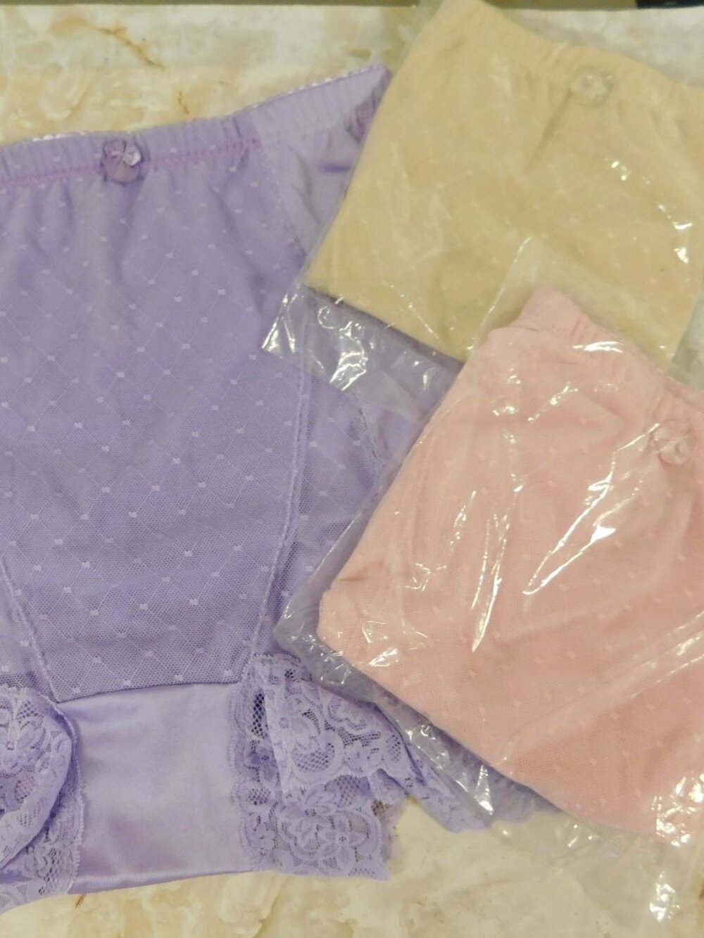 Rhonda Shear Women's 3 pc  Pin-Up Panty with Lace Detail sz XL